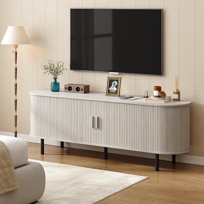 ONBRILL 63" TV Stand with Power Outlet