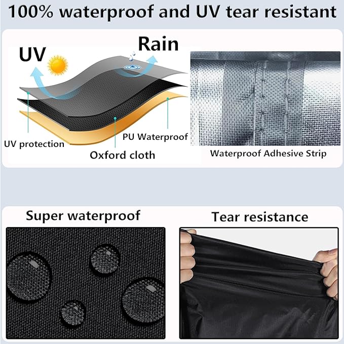 Waterproof Patio Lounge Chair Cover 1 Pack Outdoor Chaise Lounge Covers 600D
