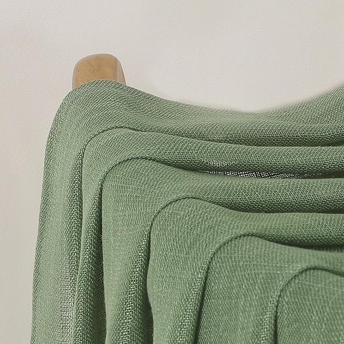 Chyhomenyc Sage Green Semi Sheer Curtains 96 Inches Long 2 Panels