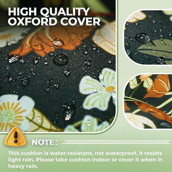 Outdoor Chaise Lounge Chair Cushion Waterproof 74.4 x 22 x 4.7 Inches Memory