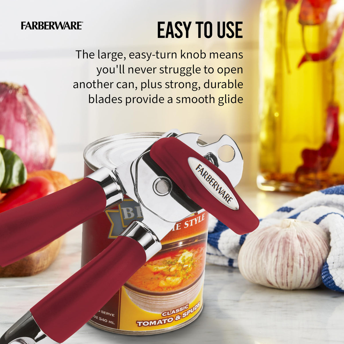 Farberware Pro 2 Can Opener, Red, One Size