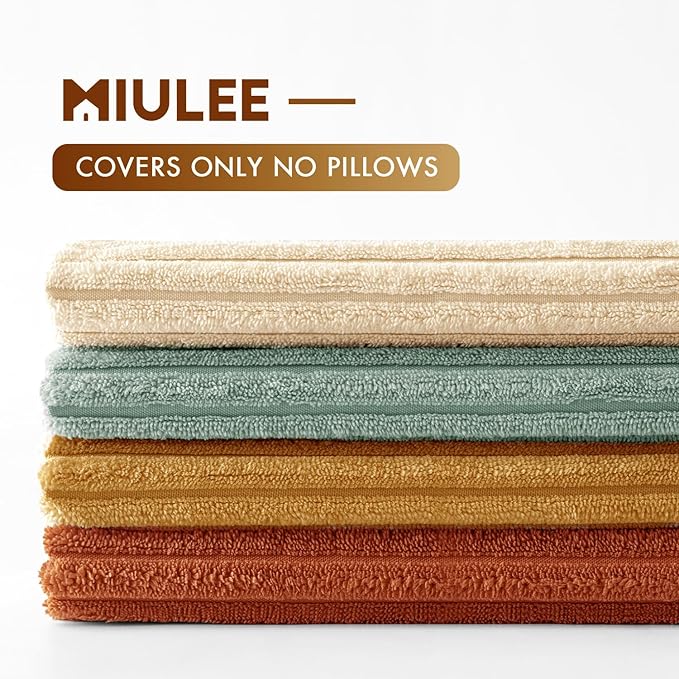 MIULEE Boho Farmhouse Throw Pillow Covers 18x18 Inch Set of 4 Summer Modern