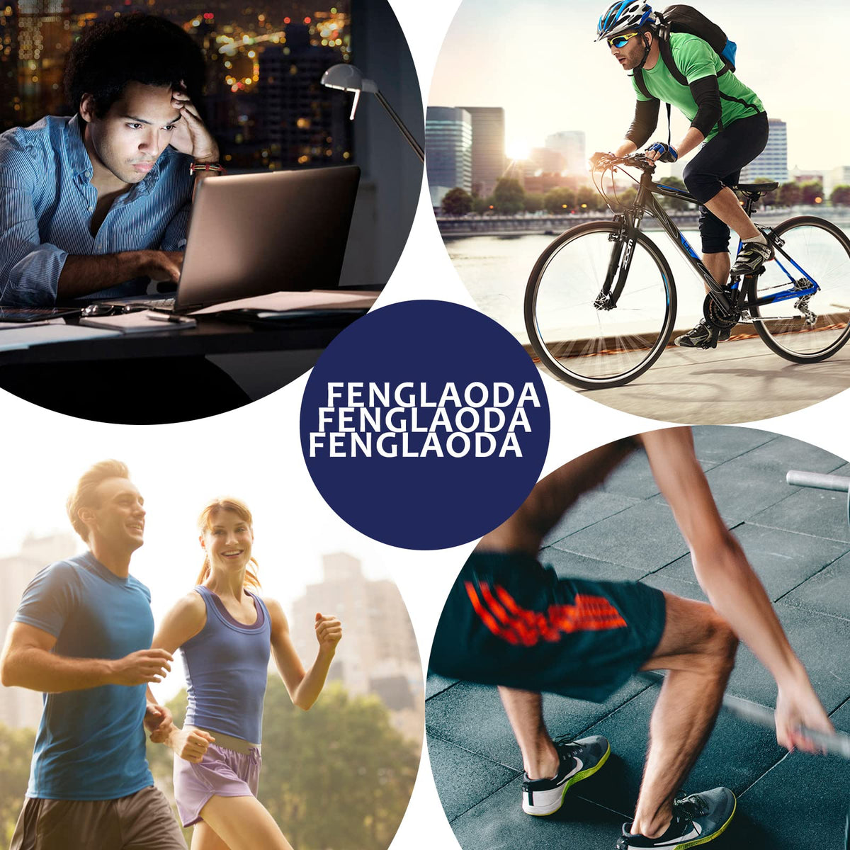 fenglaoda 8 Pairs Compression Socks for Men & Women 20-30 mmHg Knee High Nurse Pregnant Running Medical and Travel Athletic(L/XL,Multi01 )