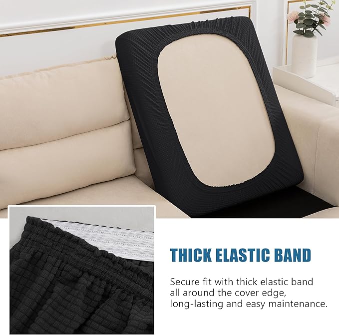 Water Repellent Armchair Seat Cushion Cover, Stretch Sngle Backrest Cover