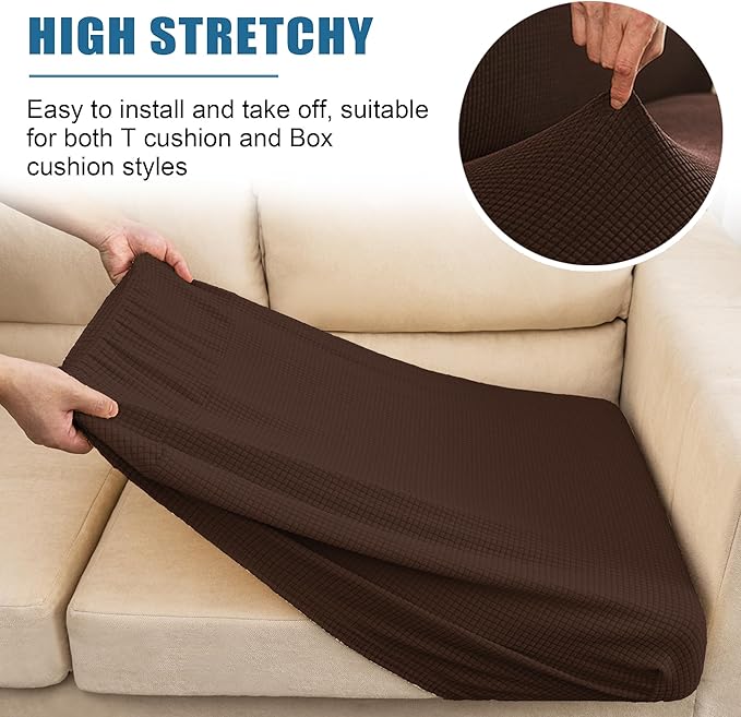 Water Repellent Single Seat Cushion Cover, Stretch Separete Backrest Cover