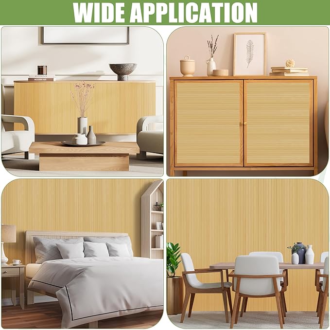 Bamboo Wall Panel for Interior Wall Decor, Renewable Pole Wrap Wainscoting Roll