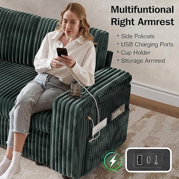 Vipbear 108" Modular Sectional Sleeper Sofa