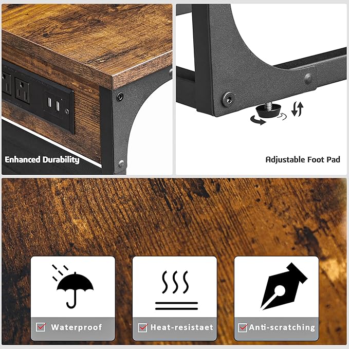 TUTOTAK C Shaped End Table
