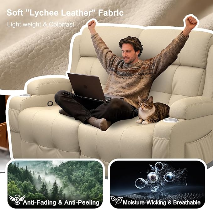 RV Loveseat Recliner Sofa, Wall Hugger Recliners