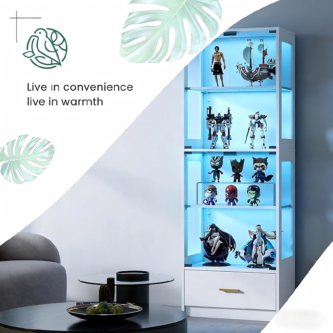Lamtor Display Cabinet with Glass Doors