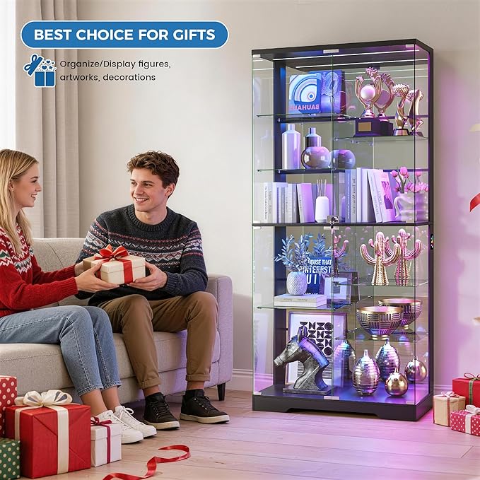 HNEBC 71” Display Cabinet with Glass Doors