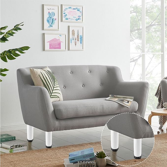 Set of 4 Stainless Steel Furniture Legs 5 Inch, Adjustable Round Cabinet Legs