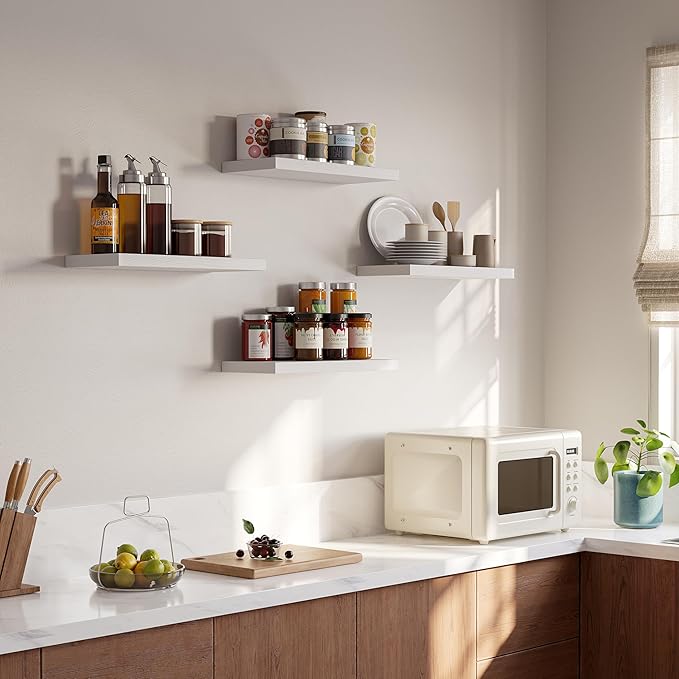 YUFLINX 16’’White Floating Shelves