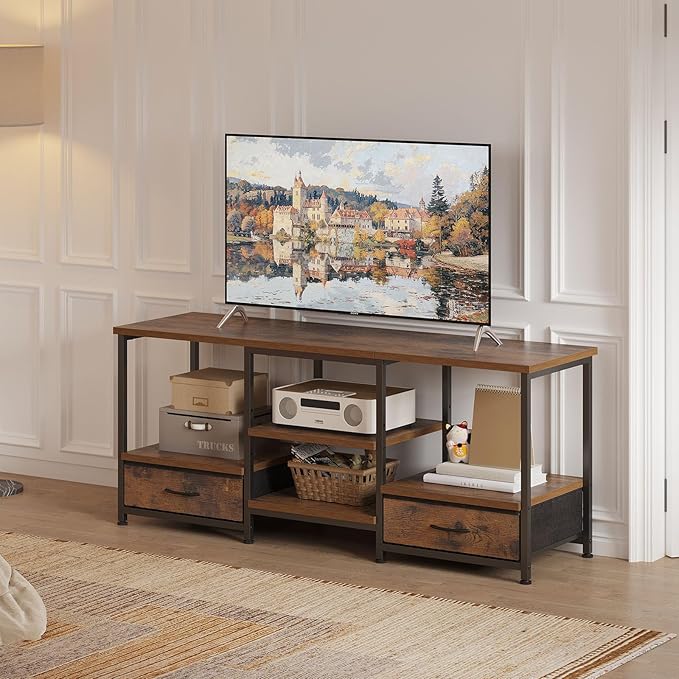 DUMOS 47 Inch TV Stand for 55-65 Inch TVs, Entertainment Center