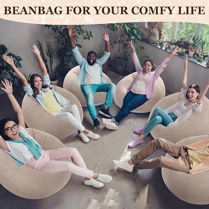 Realspring Inflatable Bean Bag Chairs Outdoor Blow up Camping Chairs Inflatable