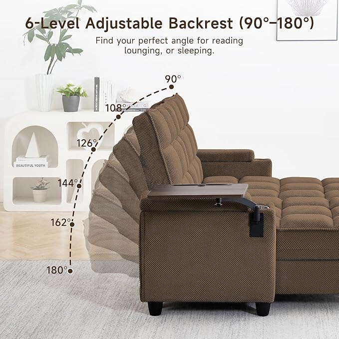 70.9" Chaise Lounge Chair Indoor, Oversized Boucle Upholstered Sofa Bed