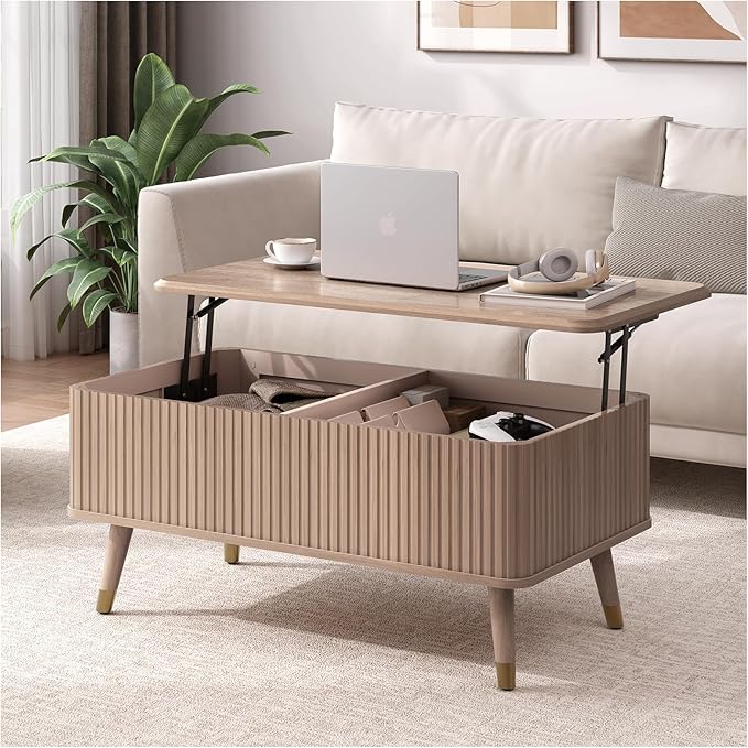 SULIVES Lift Top Coffee Table