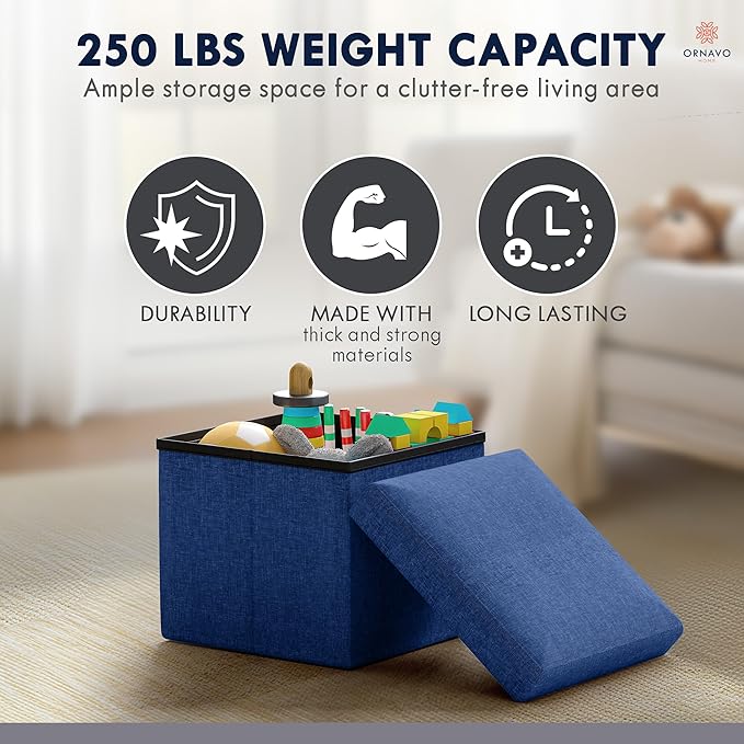 Ornavo Home Small Storage Ottoman,