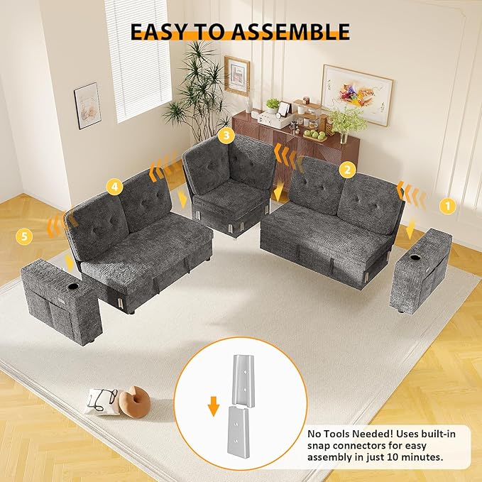 Modular Sectional Sleeper Sofa