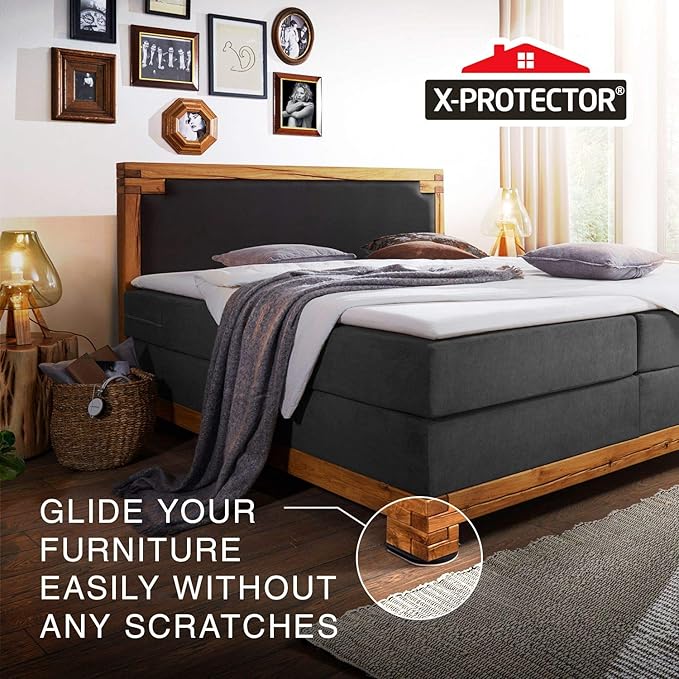 Felt Furniture Sliders Hardwood Floors X-PROTECTOR – 4 PCS 9 1/2 inch Furniture