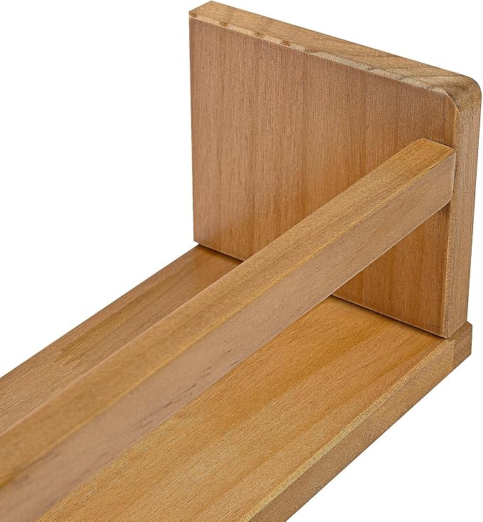 AZSKY Light Walnut Floating Shelves