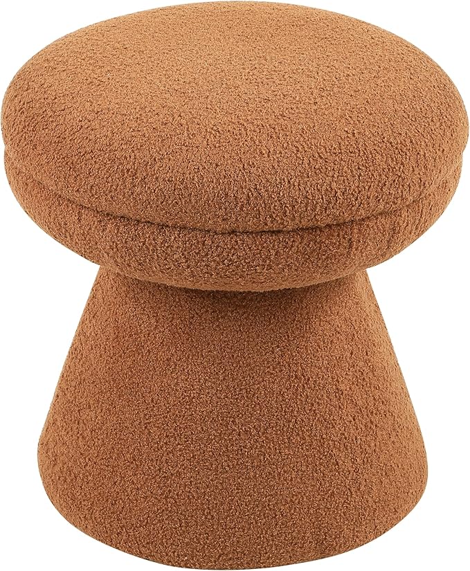 Furniture of America Rami Modern 18-inch Mushroom-Shape Upholstered Ottoman