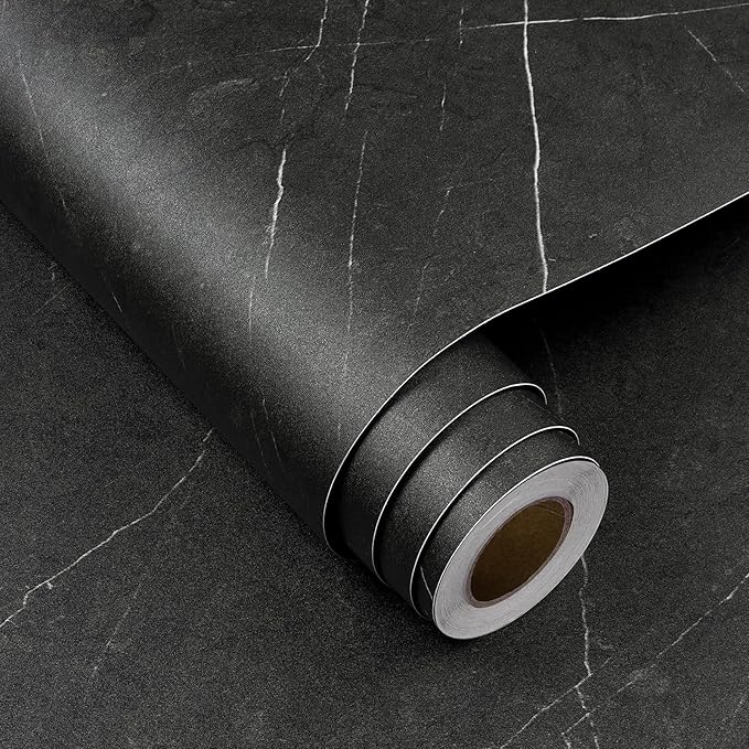 FunStick Black Marble Contact Paper