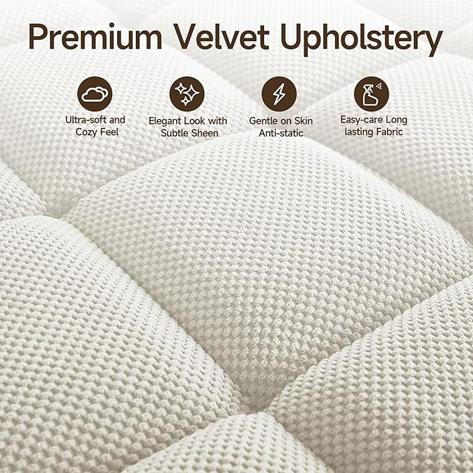 Oversized Recliner Chair with Swivel Tray Table, Modern Tufted Linen Fabric