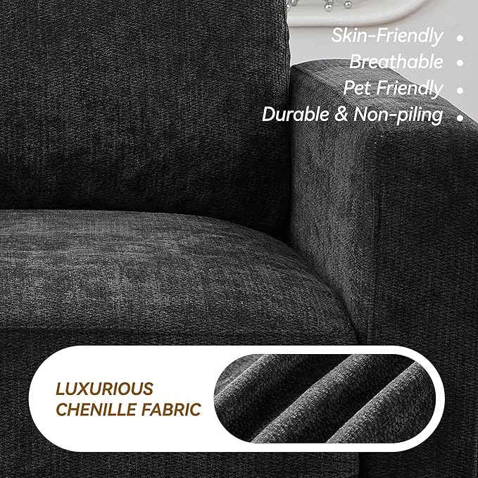 44.2" Chenille Oversized Chair