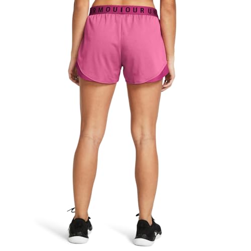 Under Armour Women's Play Up Twist 3.0 Shorts, (686) Astro Pink/Astro Pink/Black, Large