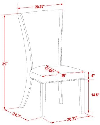 East West Furniture VEP8T04 Verona Parsons Dining Chairs