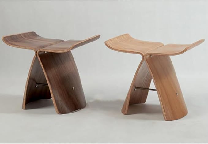 Simple Japanese Solid Wood Curved Stool Side TableSofa TableBedside Table