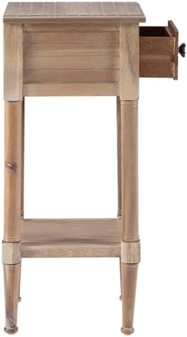 Linon Styers Wood Accent Starfish Coastal Side Table in Natural