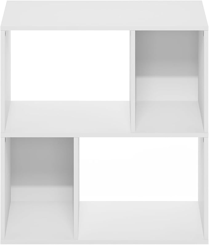Furinno DALY Book Shelf, 4-Cube Bookshelf, Cube Storage Organizer Bookcase