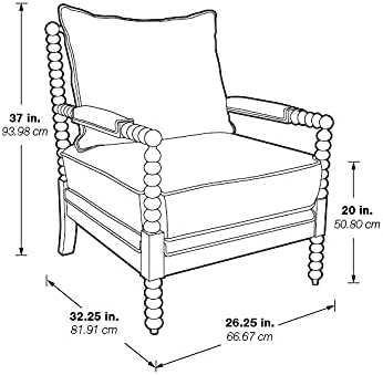 OSP Home Furnishings Fletcher Spindle Accent Chair