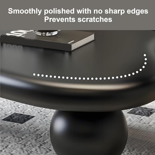 Eco-Friendly Vintage Cream Coffee Table – Sturdy Round Legs, Smooth Finish