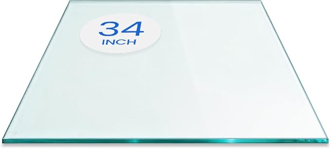 Dulles Glass 34 inch Square Glass Table Top