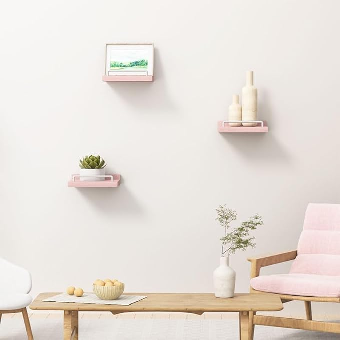 RYOFOBETTO Small Floating Shelf, 6X6 Inches Farmhouse Wall Shelves
