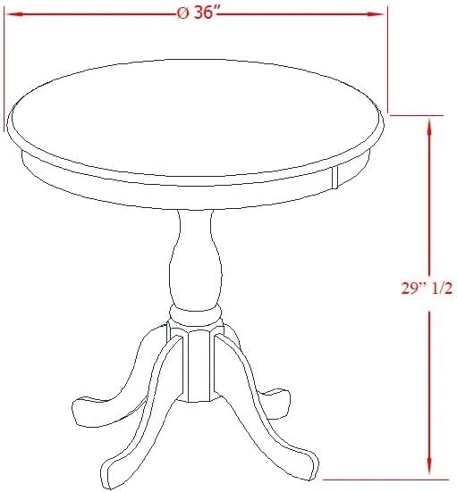 East West Furniture AMT-ABC-TP Antique Modern Kitchen Table
