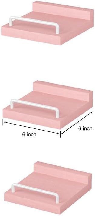 RYOFOBETTO Small Floating Shelf, 6X6 Inches Farmhouse Wall Shelves