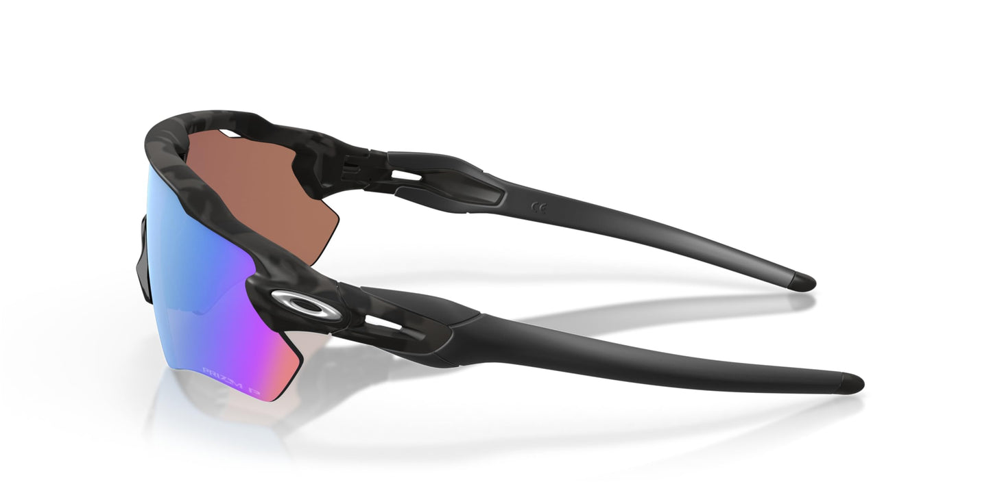 Oakley Men's OO9208 Radar EV Path Rectangular Sunglasses, Matte Black Camo/Prizm Deep Water Polarized, 38 mm