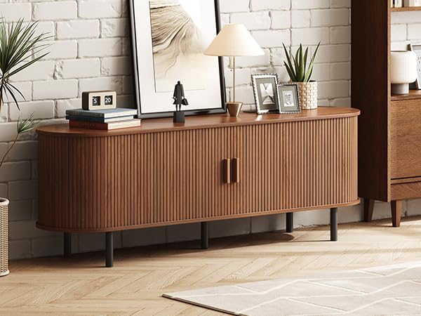 ONBRILL 63" TV Stand with Power Outlet
