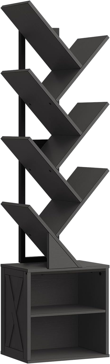 RALGEND Tree Bookshelf, 6 Tier Bookcase