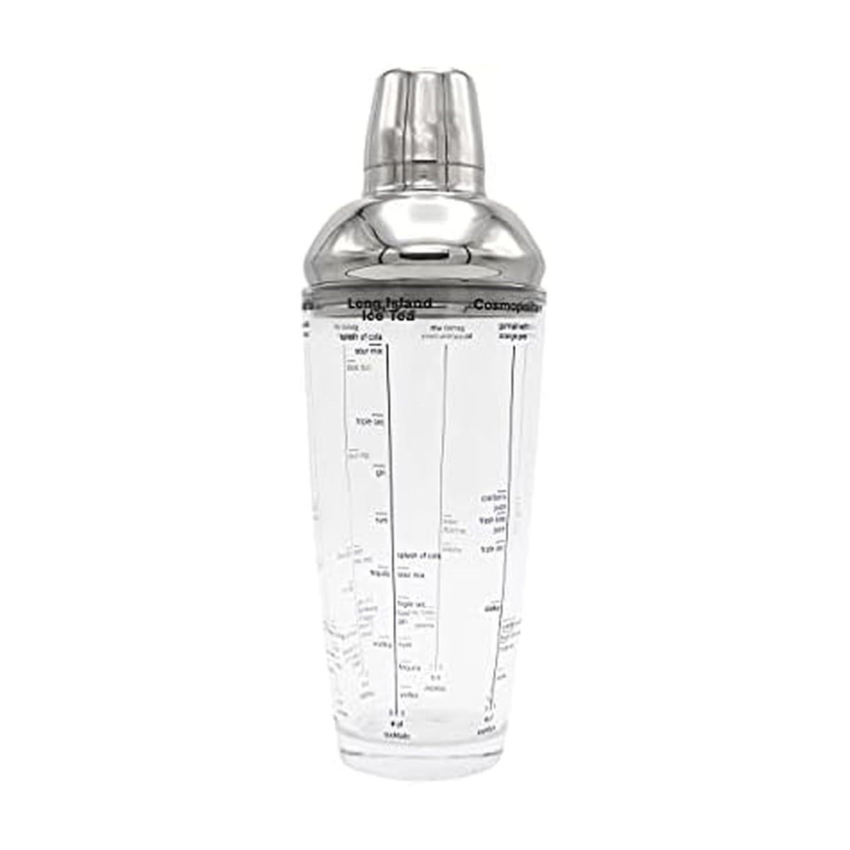 Houdini 24oz Glass Cocktail Shaker, Includes Six Recipes