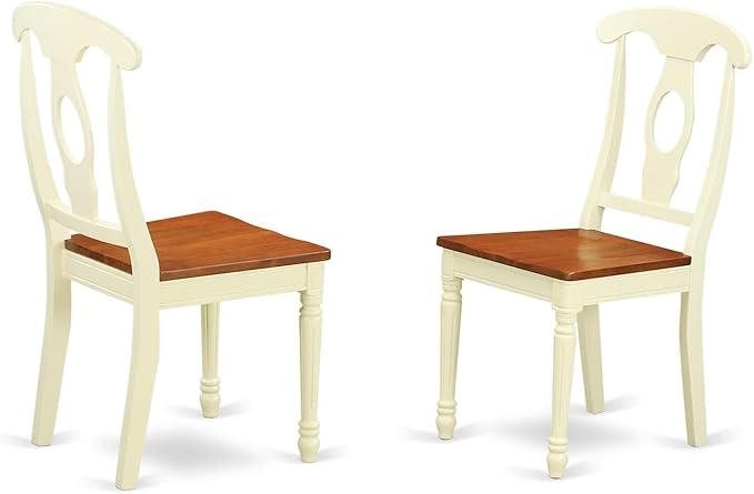 East West Furniture KEC-WHI-W Kenley Kitchen Dining Chairs