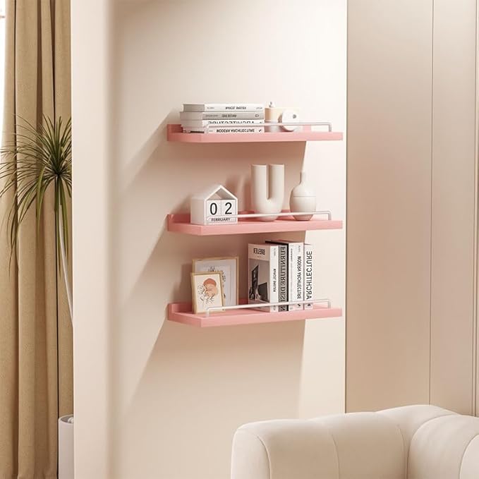 RYOFOBETTO Small Floating Shelf, 6X9 Inches Farmhouse Wall Shelves