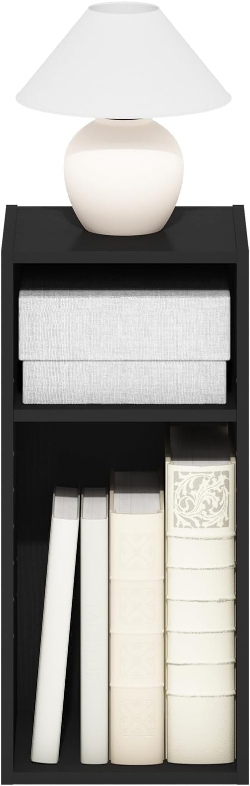 Furinno Fulda Book Shelf, 2-Tier Narrow Bookshelf, Bookcase