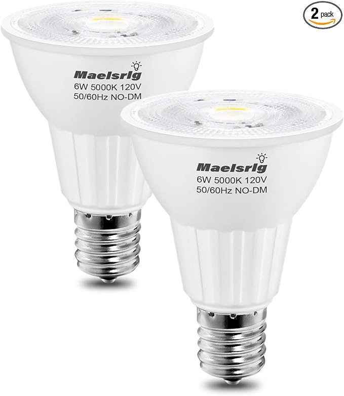 Maelsrlg E17 LED Bulb 6W, Intermediate Base Spotlight Bulb, Daylight White 5000K