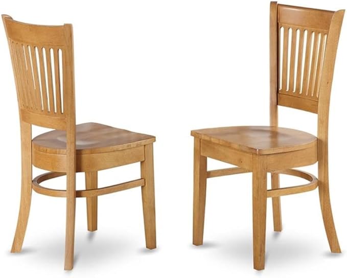 East West Furniture NDVA3-OAK-W 3 Piece Modern Dining Table Set Contains a