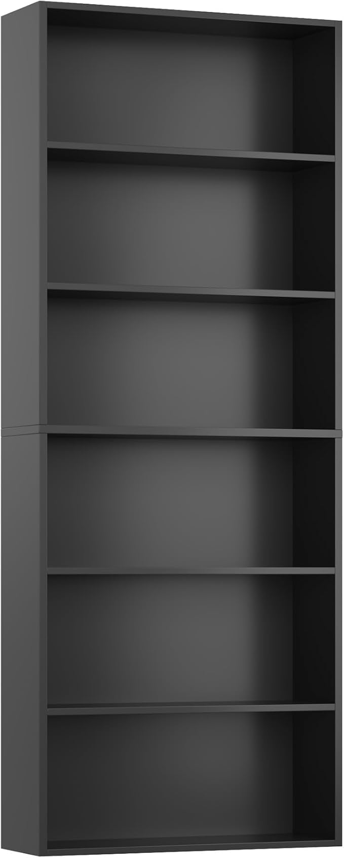 FOTOSOK 6-Tier Open Bookcase and Bookshelf, Freestanding Display Storage